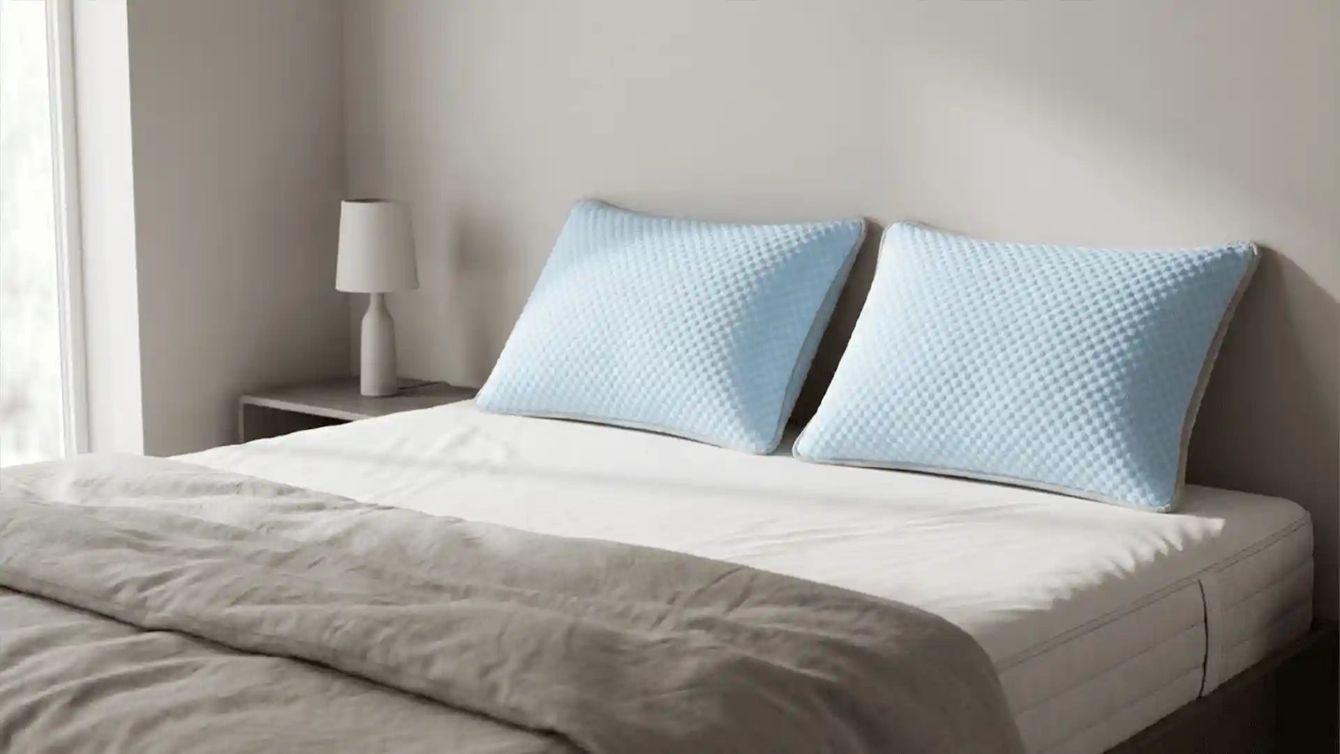 Oreillers équipés d’une housse respirante NoctaFresh offrant un confort plus agréable pendant les nuits chaudes